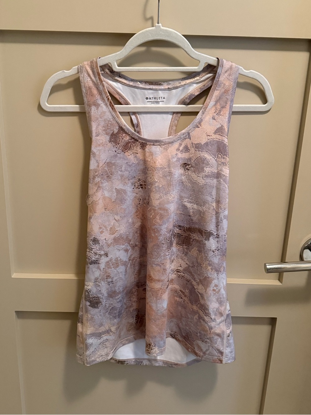 Athleta Women's Gold Marble Racerback Tank Top